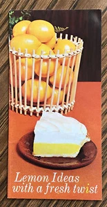Lemon Ideas Fresh Twist with Sunkist Lemons 1975 Recipes Illustrated Vintage - Picture 1 of 3