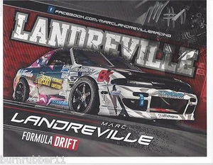 Marc Landreville 2015 firmado ""Nissan S14" fórmula folleto de deriva/postal - Imagen 1 de 1