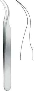 SCHWEIZER JUWELIER ZANGE UHR REPARATUR GEBOGENE PINZETTE 4,25" SERGICAL TOOLS NR 7 - Bild 1 von 1