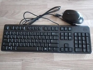 Dell USB KEYBOARD & RANDOM MOUSE SET US ENGLISH Layout $ FREE UK SHIPPING USED - Picture 1 of 5