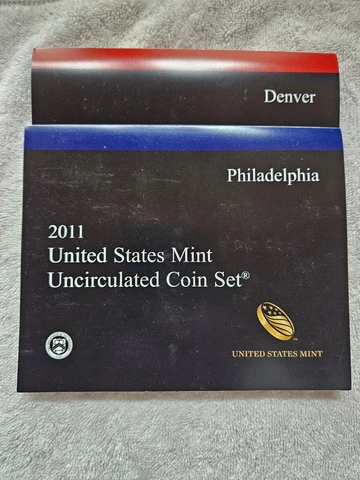 2011  Mint Set Original Plastic 28 Brilliant Uncirculated US Coins BU Cover