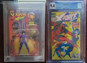 X-Force X-Men Domino ToyBiz AFA grado 8.0 + X-Force #11 Deadpool Domino CGC 9.4 - Foto 1 di 5