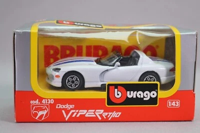 LL1802 BURAGO 4130 1/43 1:43 Voiture Dodge Viper RT/10 cabriolet blanc - Photo 1/4