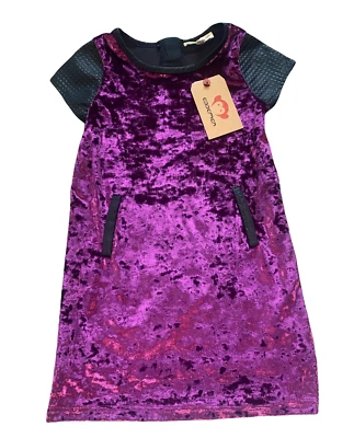 Appaman Niñas Fucsia Terciopelo Aplastado e Imitación Cuero Cremallera Vestido 6 Nuevo Con Etiquetas Foto 1 de 2