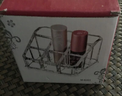 Акриловый органайзер чехол для макияжа и держатель помады или щетки с 9 отделениями - Изображение 1 из 2