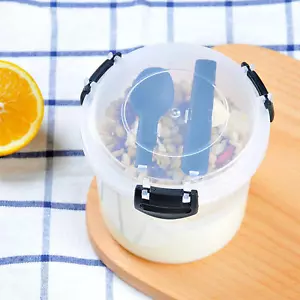 Soup Microwave Food Container Breakfast Cup Oatmeal Cup WIth Spoon Portable - Picture 1 of 15