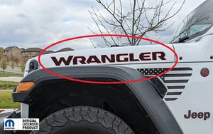 Fits 2019-2025 Jeep Wrangler Hood Letters Graphics Side Vinyl Decals - Picture 1 of 7