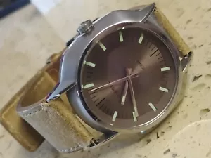 Diesel DZ-4041 Watch Leather Band 10 Bar Men's Used 44mm - Picture 1 of 9