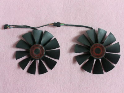 Pair Fans Cooler Fan For Original ASUS GTX 970 GTX 980Ti R9 380 FD10015H12S 95mm - Image 1 of 4
