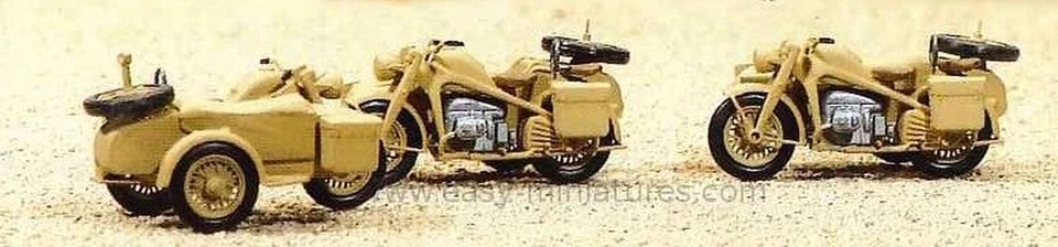 Preiser 16563 - 3 motos side-car militaires, 1939-45  - HO (1:87) - Photo 1/2