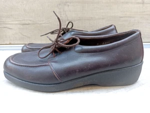 Womens ROHDE Dark Soft Brown Genuine Leather Smart Casual Laceup Shoes Size 6 39 - Picture 1 of 10