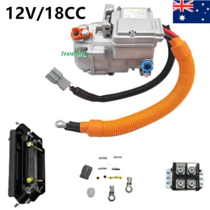 Treeligo Electric 12V DC Air Conditioning Compressor 18CC 3 Speeds Universal Kit - Picture 1 of 10