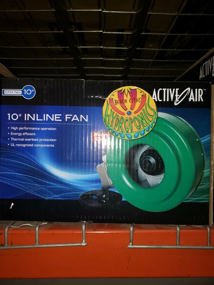 Active Air Inline Fan 10" inch CFM 760 - Image 1 of 1