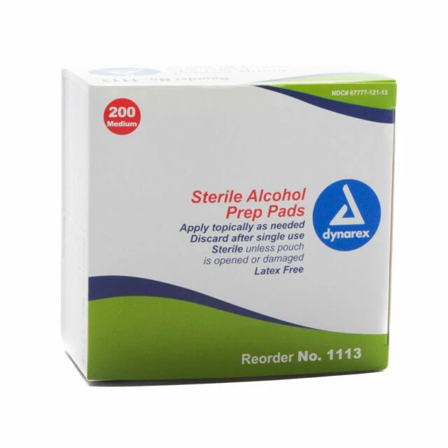 SM Dynarex sterile Alkohol Vorbereitung Pads Medium 200 Stück - Bild 1 von 1