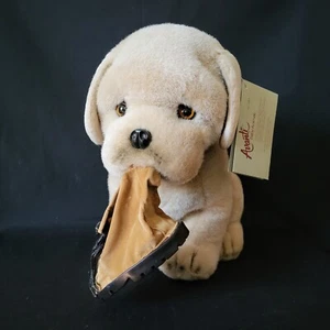 Vintage 1986 Applause Avanti Stofftier Bulldogge Welpe Hund mit Schuh Welpe 12 Zoll Plüsch - Bild 1 von 12