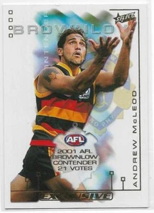 2002 Exclusive SPX Brownlow Contender Box Card (BC7) Andrew McLEOD Adelaide :**: - Bild 1 von 1