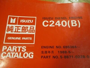 Isuzu C240 B Diesel Engine Parts Catalog Manual  - Picture 1 of 3