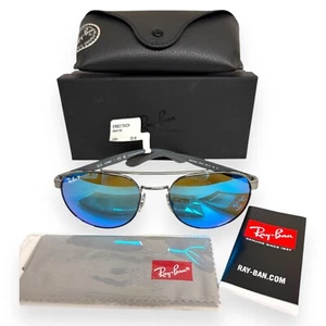 Ray-Ban Sunglasses RB3736CH 004/A1 Gunmetal Blue Polarized Chromance w/case NWT - Picture 1 of 11