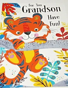 Geburtstagskarte Enkel. Tiger Motiv. Eisvogel Karten. - Bild 1 von 4