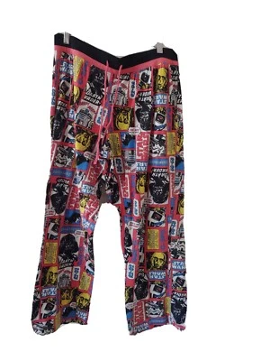 Pantalones de salón pijama Star Wars para mujer L 12-14 pullup cordón multicolor Foto 1 de 4