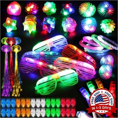 78 Piezas De Suministros Para Fiestas Que Brillan En La Oscuridad Con Juguetes Lumi Foto 1 de 4