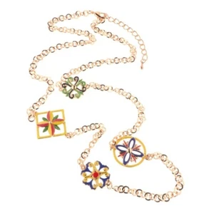 COLLANA CATENA CON PASSANTI CALTAGIRONE SMALTO COLORATO (BSC0066) - Foto 1 di 1