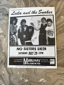Leila And The Snakes Punk Rock Concert 1978 Mabuhay Gardens San Francisco - Picture 1 of 3