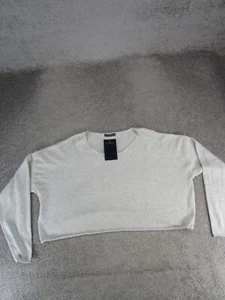 Brandy Melville Sweater Womens One Size Us 28 Gray Cotton New - Picture 1 of 9