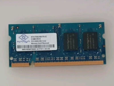 RAM SODIMM 512MB Nanya PC2 5300S 555 - Immagine 1 di 2