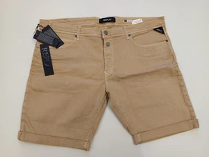 Replay Fantásticos Vaqueros Cortos Talla W 38 Nuevo Beige RBJ.901 Pantalones - Imagen 1 de 8
