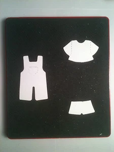 Sizzix Large Red Original Die Cutter ~ DOLL OVERALLS ~ Dress Up Clothes Set Cut - Picture 1 of 1