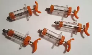 5 latas jeringas 30 ml barril de plástico irrompible cerradura ganado veterinario - Imagen 1 de 2