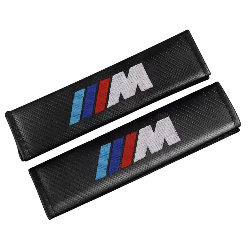 2x M Gurtpolster kohle faser Sicherheitsgurt Auto für alle Autos - Bild 1 von 4