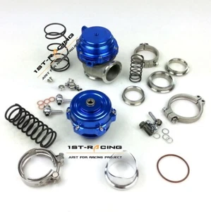 Válvula de soplado turbo 35 PSI 50 mm BOV + 44 mm 14 PSI Spring Wastegate BOV AZUL - Imagen 1 de 4
