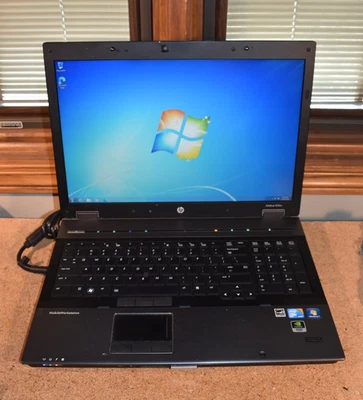 HP Elitebook 8740w Core i7-640M 17" 128GB Windows 7 Pro 32-bit NVidia FX 2800M - Image 1 of 4