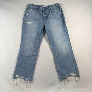 Jeans Flying Monkey donna 32 blu gamba dritta vita alta lavaggio leggero invecchiato - Foto 1 di 11