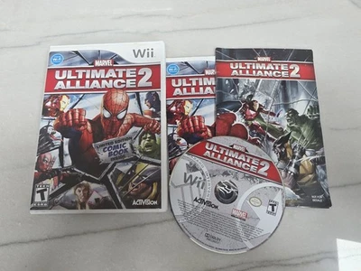 Marvel Ultimate Alliance 2 (Nintendo Wii, 2009) CIB Complete W/Comic Book - Image 1 of 4