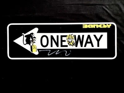 RARE-Banksy “Banana Bomb ” ONE WAY Street Sign -New York- 2003- Must See!!! - Image 1 of 4