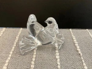 Baccarat Kristall Liebesvögel Liebestauben Figur Frankreich Neuwertig - Bild 1 von 6