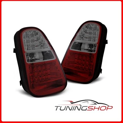 LDMC10 FARI FANALI POSTERIORI MINI COOPER R50 /R52 /R53 04-06 RED SMOKE LED Tuni - Immagine 1 di 2