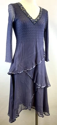 Vestido KOMAROV Talla M Azul Poliéster Gasa Foto 1 de 4