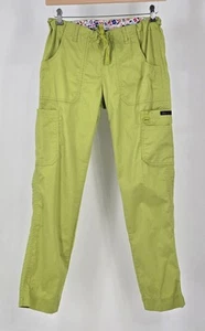 Koi Stretch Lindsey 701 Womens Scrub Pants Sz S Low Rise Lime Green 7 Pockets - Picture 1 of 15