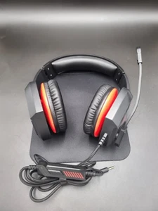 Auriculares para juegos con sonido envolvente MPOW EG11 - BH502A - negros/rojos - EXCELENTE ESTADO - Imagen 1 de 5