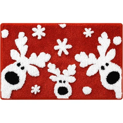 Alfombras de baño de Navidad 20x32 invierno suave absorbente Navidad baño ducha alfombra alfombra Foto 1 de 4