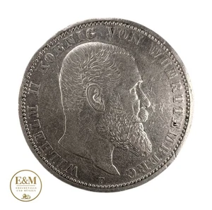 E&M 5 Mark 1903 F - Wilhelm II König von Württemberg #4-15 - Bild 1 von 2
