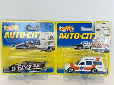 Ambulancia de colección Hot Wheels Auto City Mercedez-Benz y Jaguar Mattel ¡Envío gratuito! Foto 1 de 4