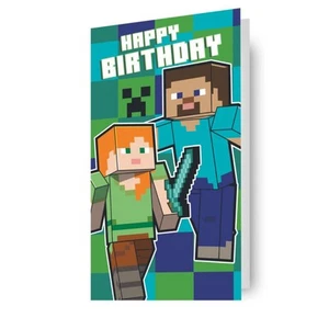Minecraft Sticker Birthday Card - Picture 1 of 4
