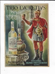 Italian Advertising Postcard Trio Lucretius 1948 Roma Liquor p2318 - Picture 1 of 2