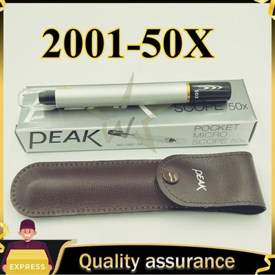 2001-50X 12,4x123 mm Original Pico Bolsillo Pluma Microscopio 50x Lupa Portátil Foto 1 de 4