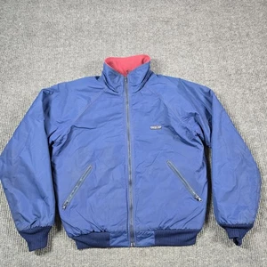 Vintage Patagonia Jacket Mens Large Blue Fleece Lined Shelled Synchilla 80s USA - Picture 1 of 17